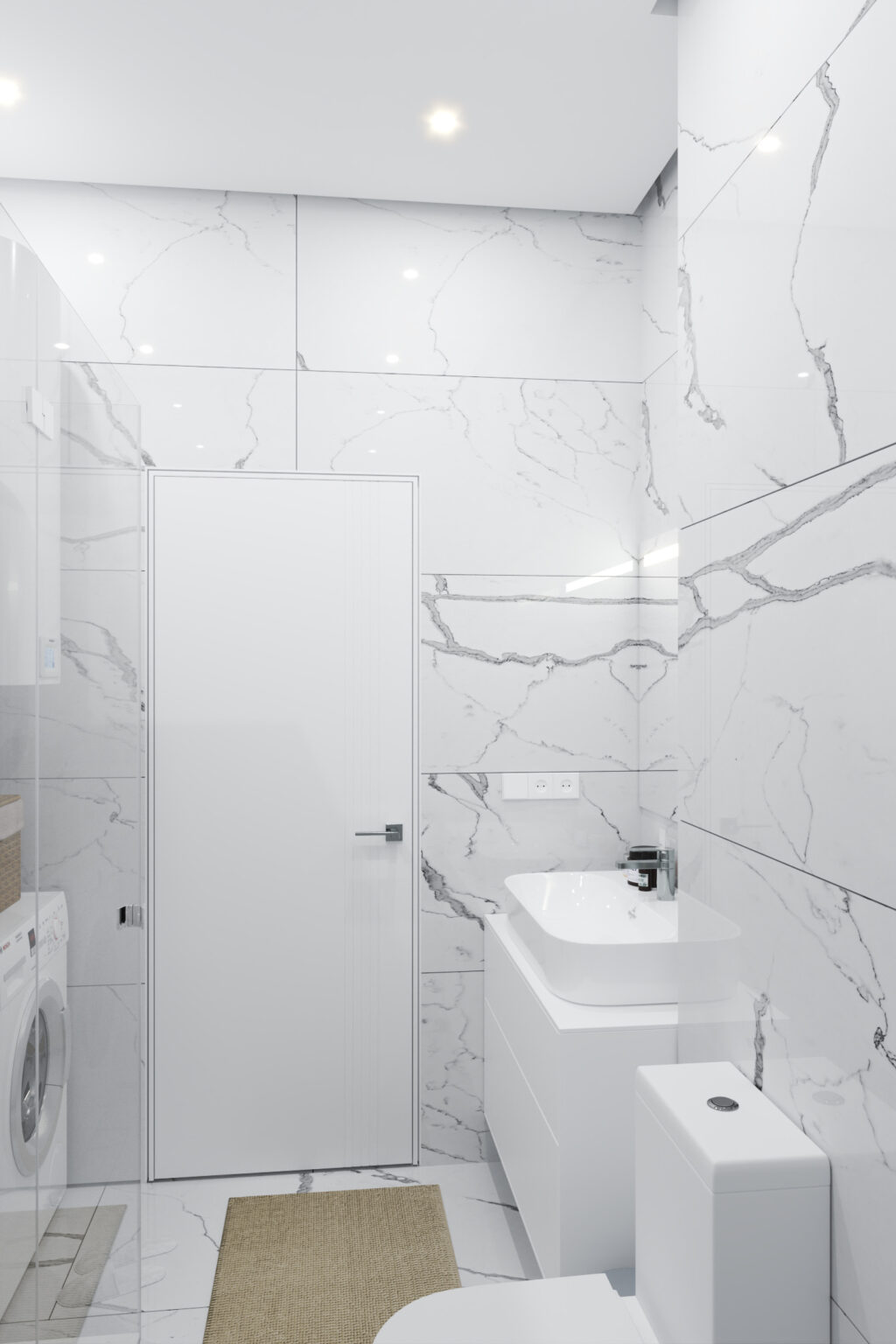Kupatilo: lavabo i ulaz - apartman br. 57 u Emerald Residence, Bar