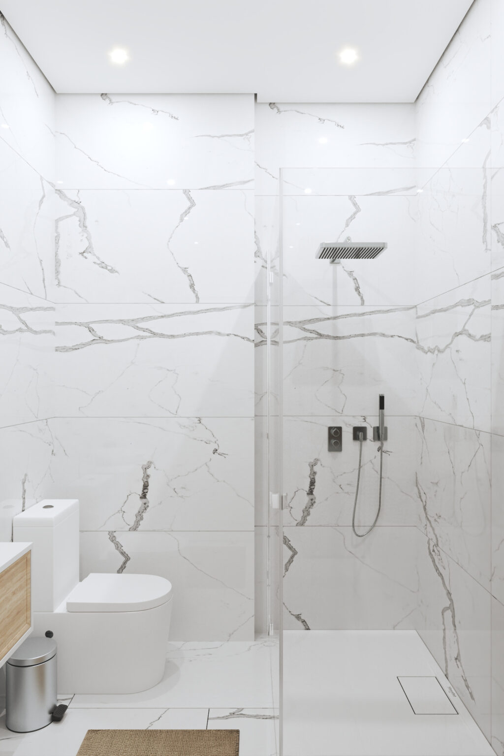 Kupatilo: tuš-kabina - apartman br. 59 u Emerald Residence, Bar