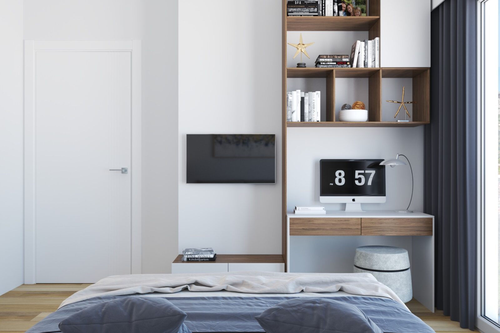 Druga spavaća soba: radno mjesto - apartman br. 59 u Emerald Residence, Bar