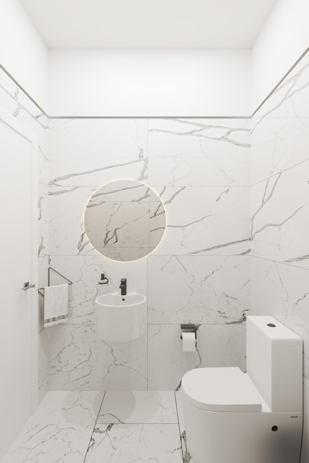 Kupatilo: lavabo i WC šolja - apartman br. 61 u Emerald Residence, Bar