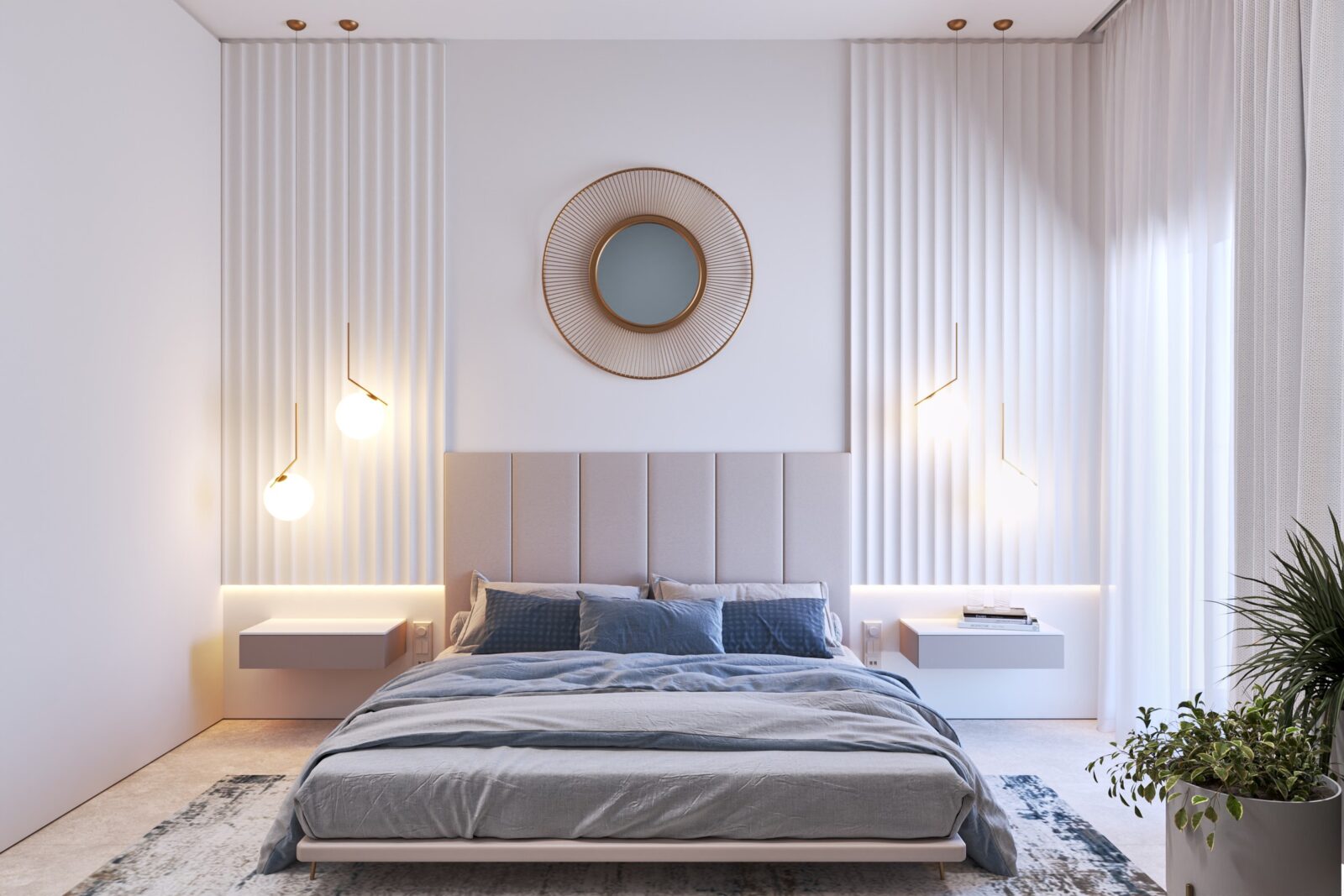 Renders of the ADRIA apartment - Master bedroom