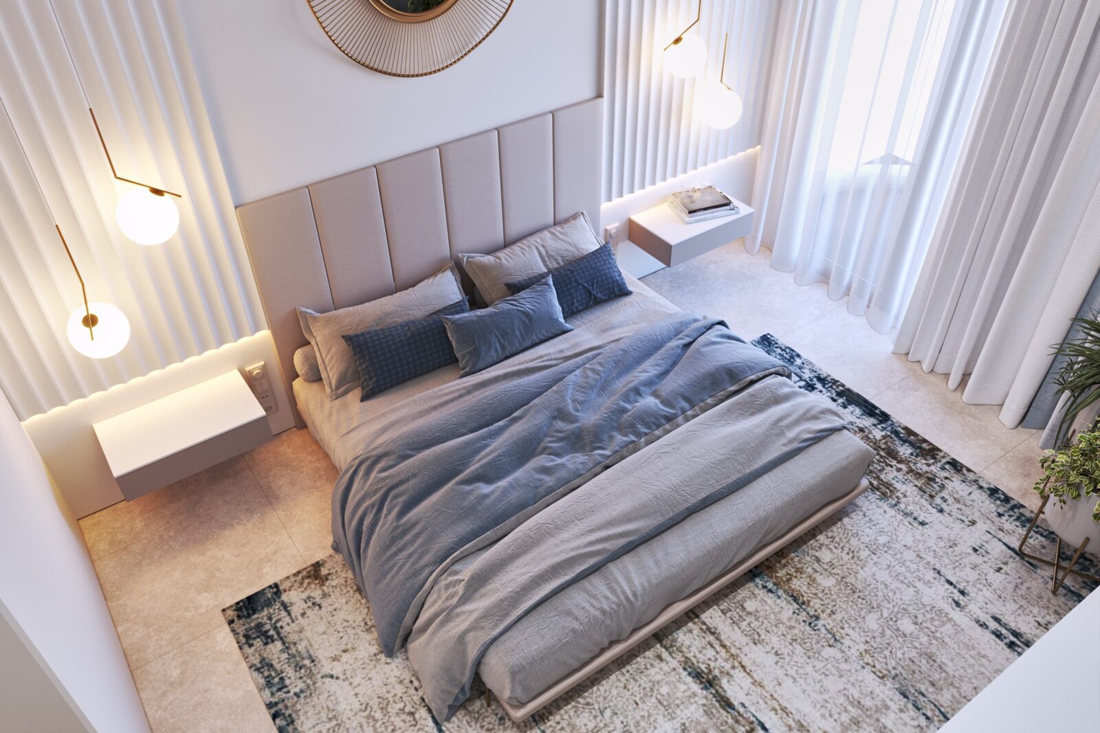 Renders of the ADRIA apartment - Master bedroom