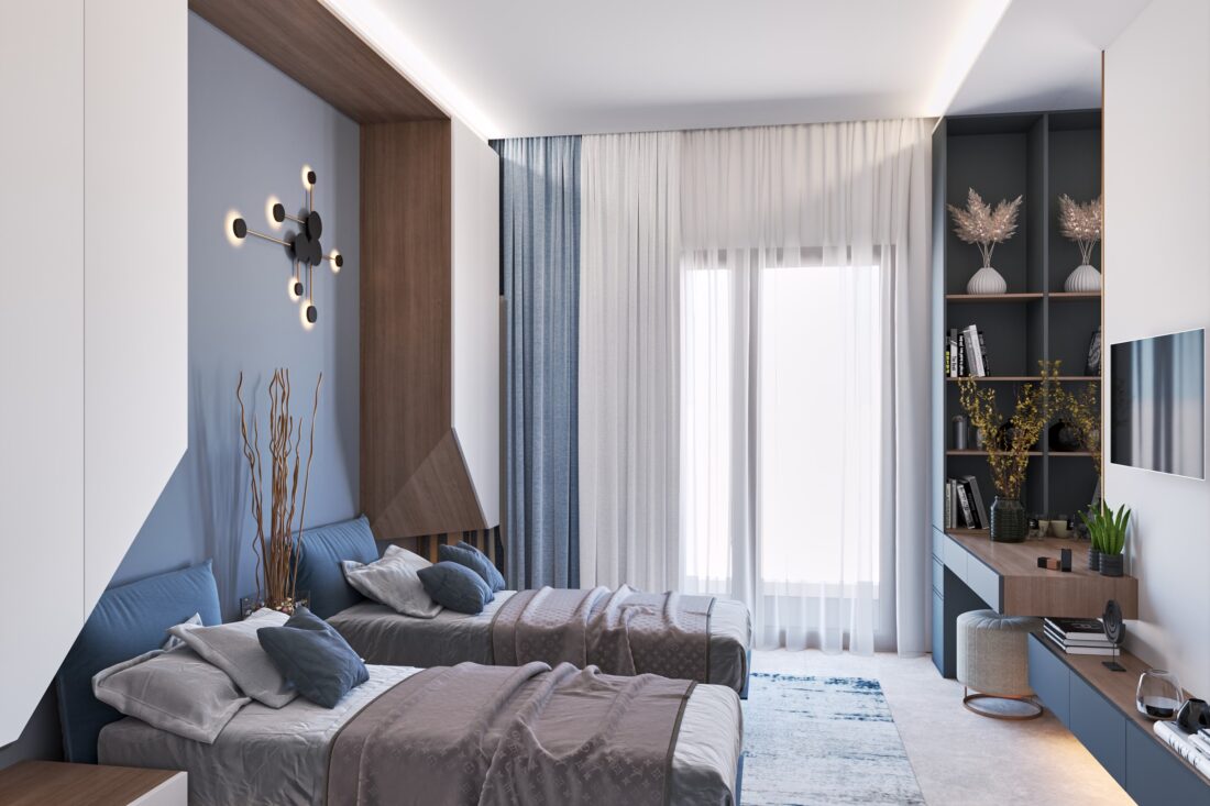 Apartment D-51 in RC BELVEDERE - Bečići, Budva, Montenegro - spavaća soba