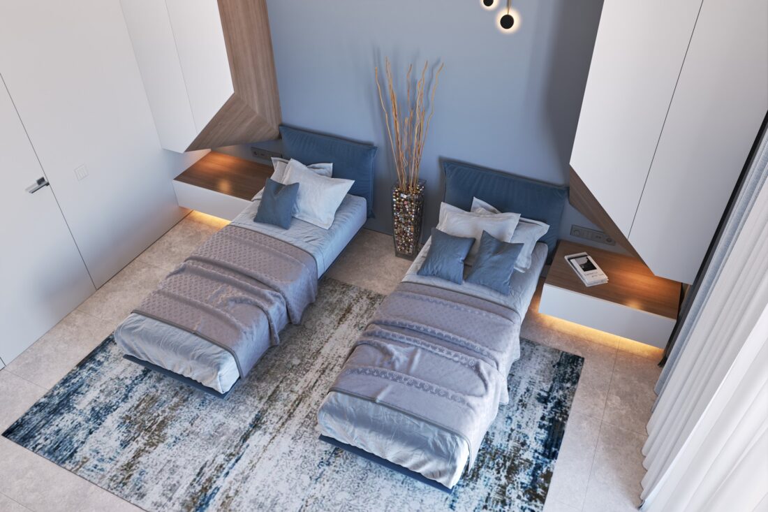 Apartment D-51 in RC BELVEDERE - Bečići, Budva, Montenegro - spavaća soba