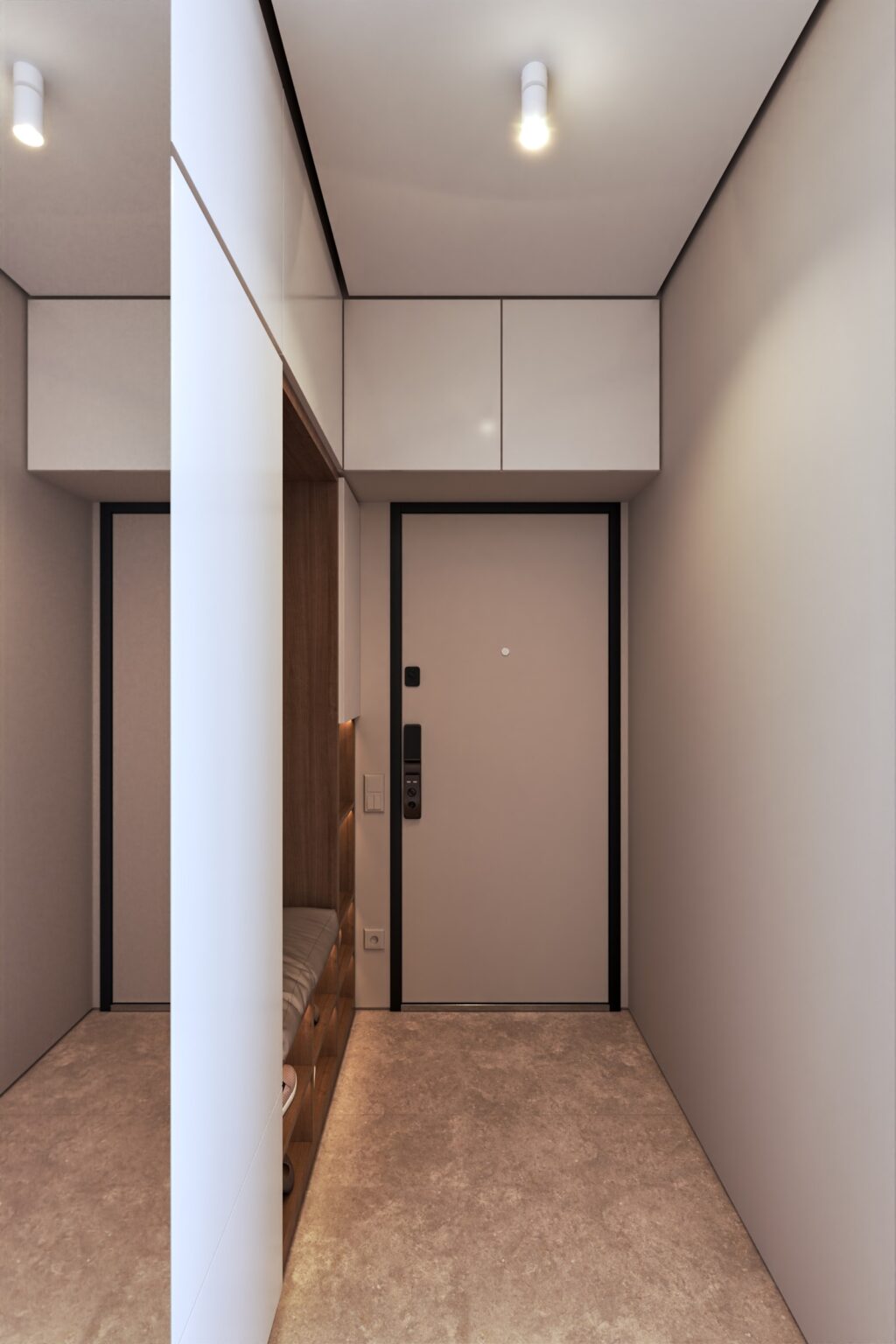 Renders of the ADRIA apartment - Entrance hall