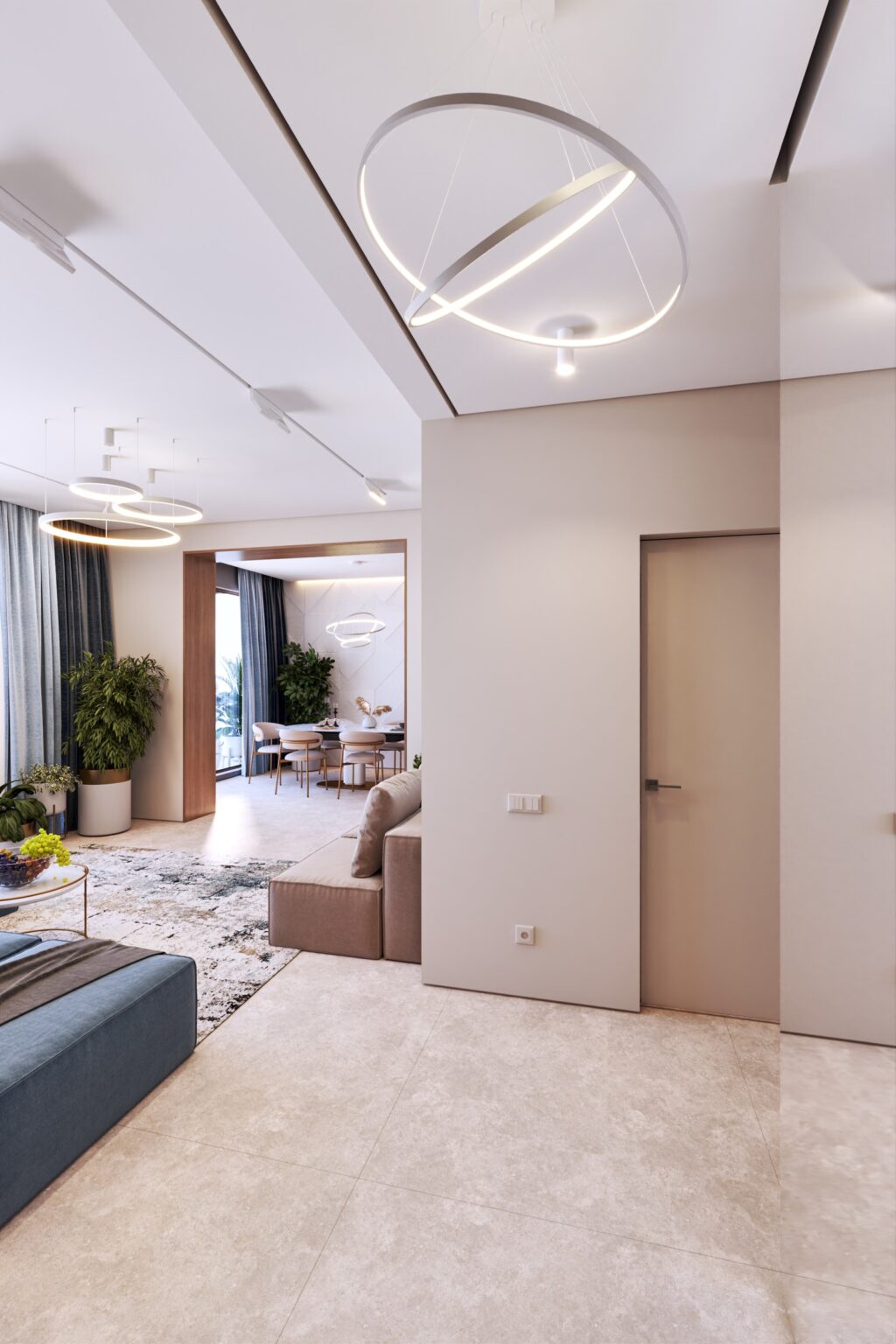 Renders of the ADRIA apartment - Entrance hall