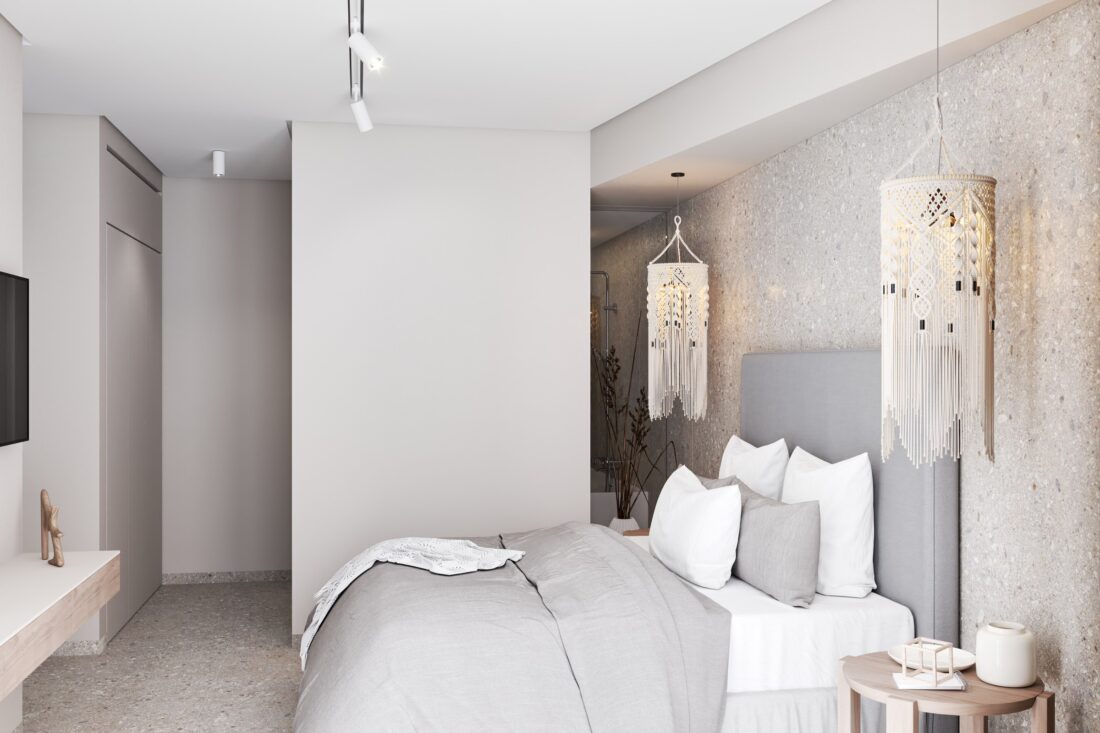 Glavna spavaća soba: pogled od prozora - apartman AURA u Zupcima, Bar