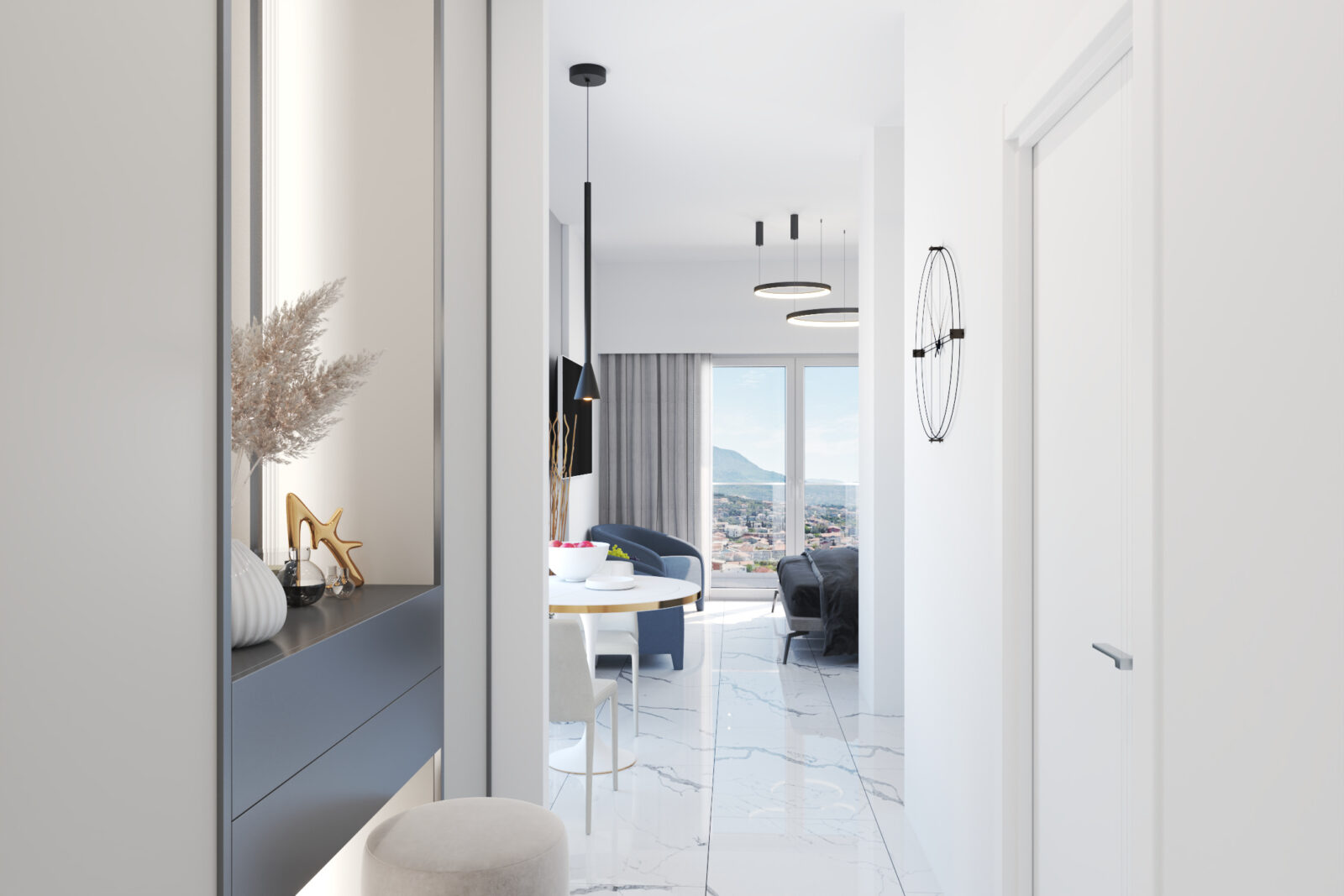 Pogled iz predsoblja - apartman br. 25 u Emerald Residence, Bar