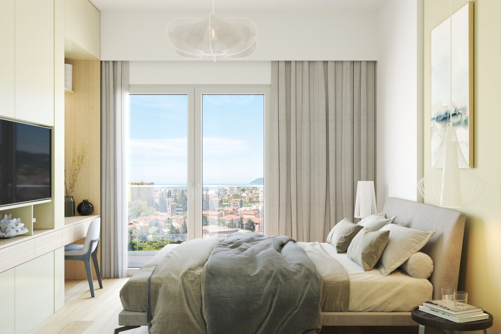 Spavaća soba - apartman br. 59 u Emerald Residence, Bar