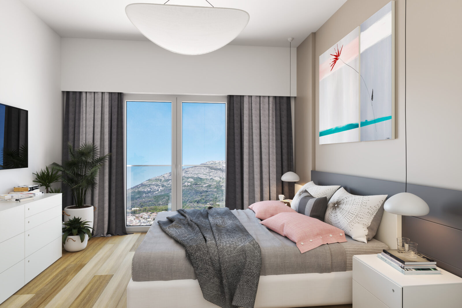 Spavaća soba - apartman br. 60 u Emerald Residence, Bar