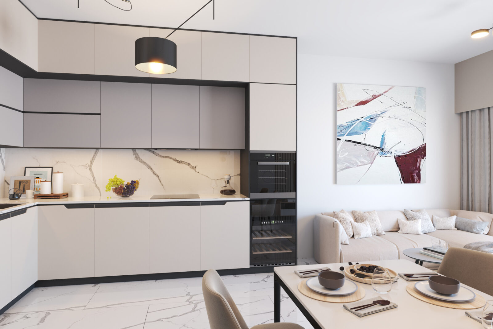 Kuhinja - apartman br. 60 u Emerald Residence, Bar