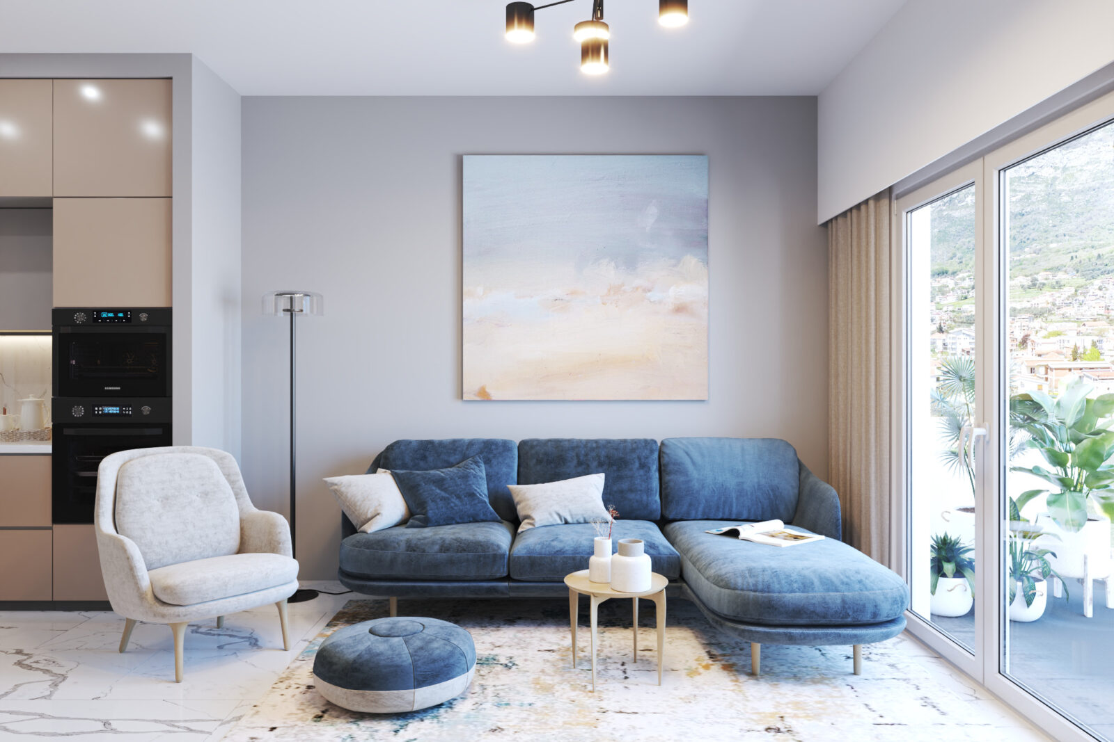 Dnevna soba - apartman br. 61 u Emerald Residence, Bar