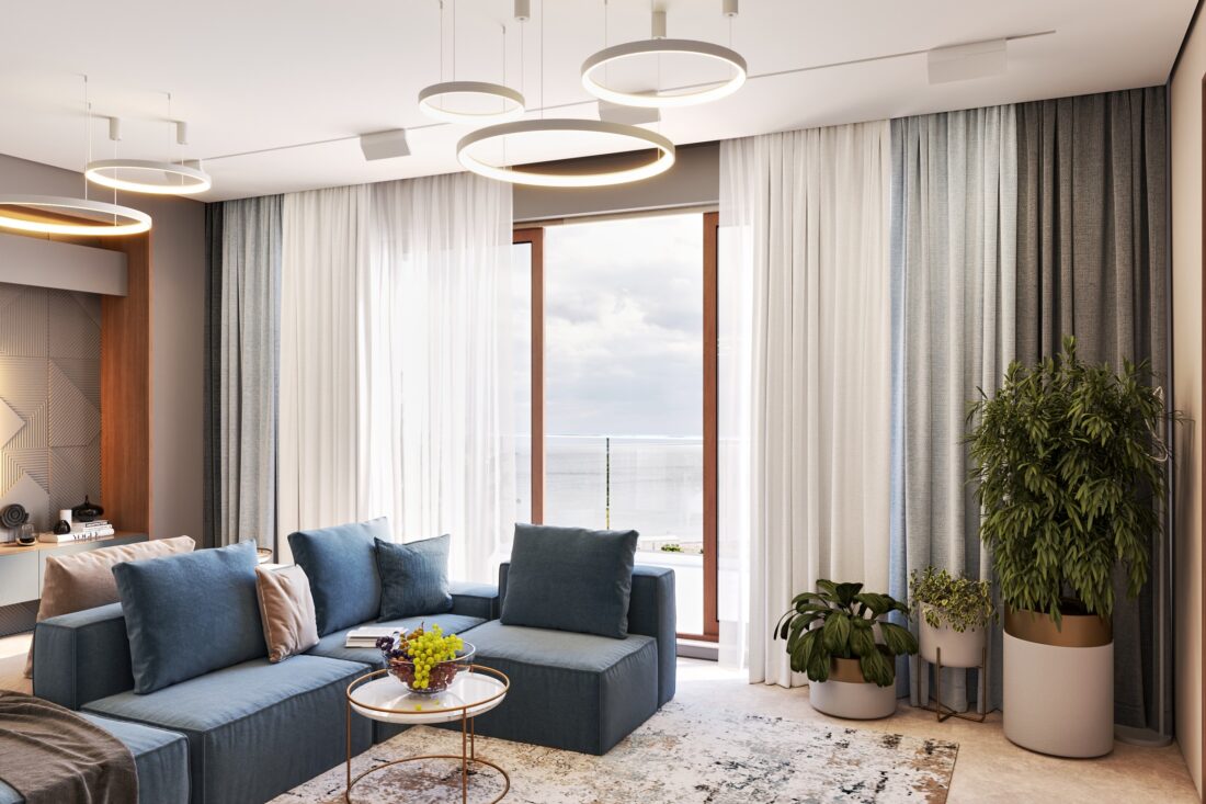 Apartment D-51 in RC BELVEDERE - Bečići, Budva, Montenegro - dnevna soba