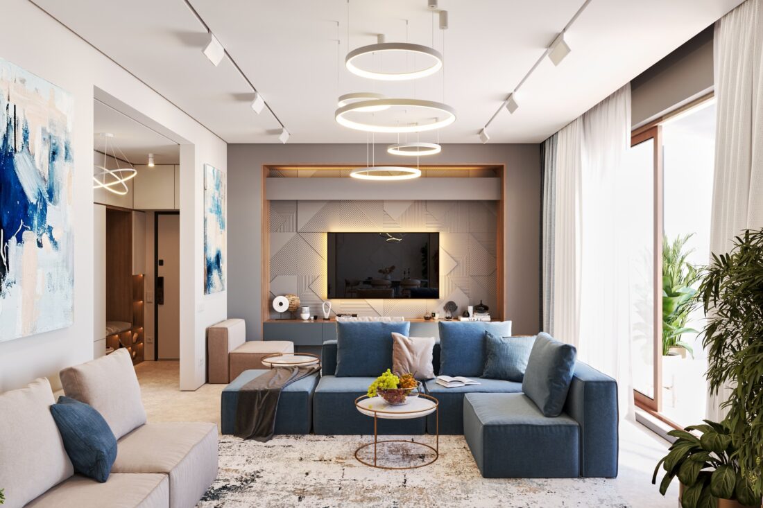 Apartment D-51 in RC BELVEDERE - Bečići, Budva, Montenegro - dnevna soba